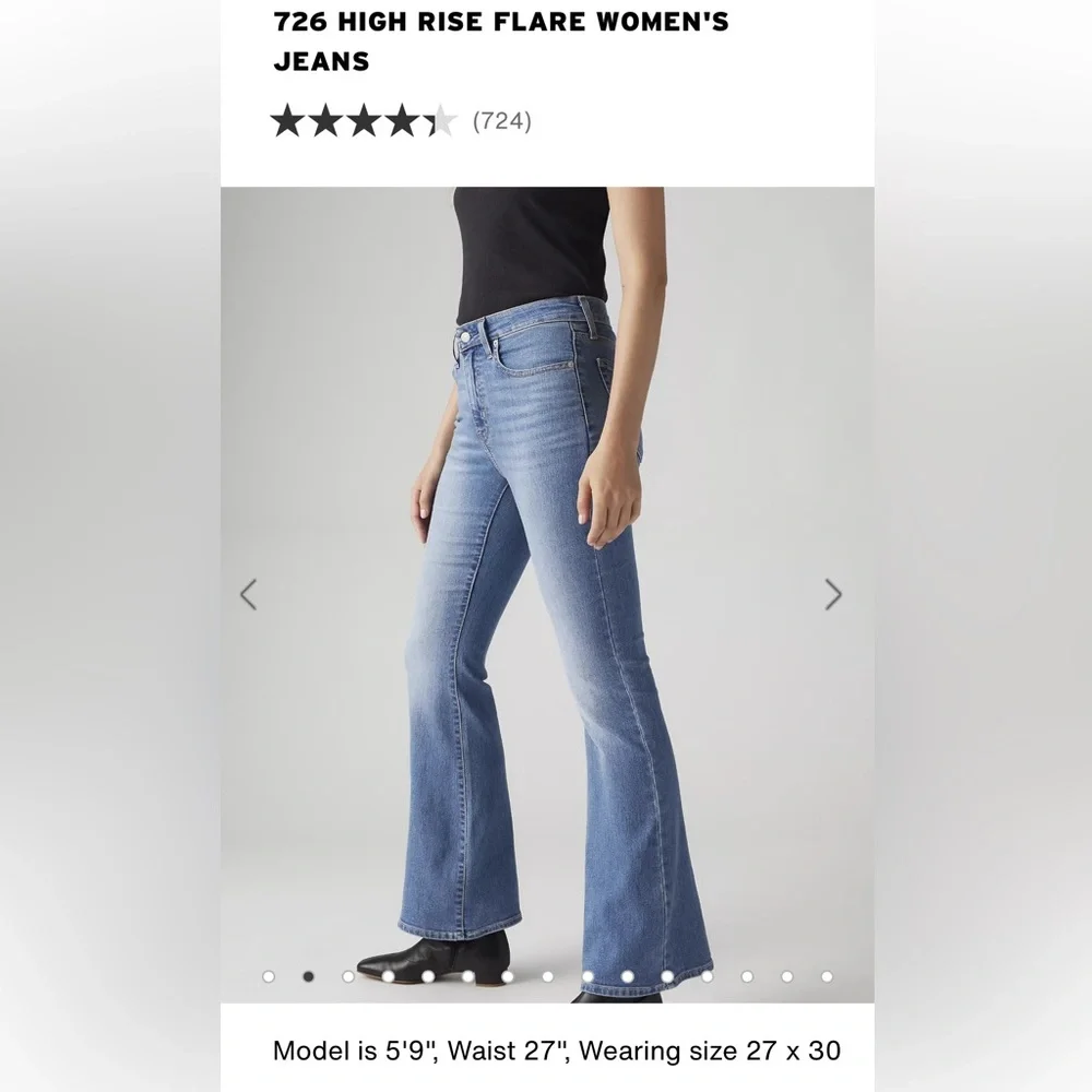 Levi’s 726 High Rise Flare Jeans - Picture 6 of 6